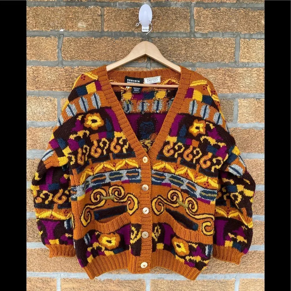 Vintage Roberta Freymann Handknitted Sweater small